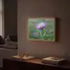 Aster - Paars - Bloem - Blaadjes Light Box met batterij (Wandlamp) middel -sfeer1