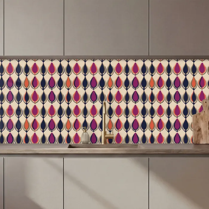 Vintage - Retro - Kleurrijk keuken achterwand 2 middel 871 zz_3dshopping