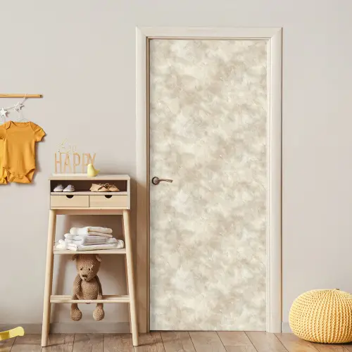 Beige - Reliëfstructuur - Natuursteen deurposter klein 289 -sfeer4