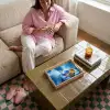 Blauw - Orchidee - Elegeant Dienblad Rechthoek middel -sfeer3