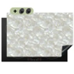 Parelmoerglans - Wit - Schelp Inductie beschemer met haakjes klein 777 -3d