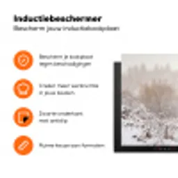 Edelhert - Bos - Sneeuw - Winter - Majestueus Inductie beschermer vinyl 3mm klein -zzzzzzz-td-ups