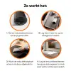 Bamboestammen - Water - Minimalistisch - Wit Inductie beschermer vinyl 3mm klein -zzzzzzz-td-werking