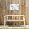 Wervelende - Grijsstructuur - Marmer - Wit Tuinposter op houten frame 2 cm dik klein 845 -sfeer4