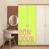 Groen - Smiley - Bonjour - Roze deurposter klein -sfeer3