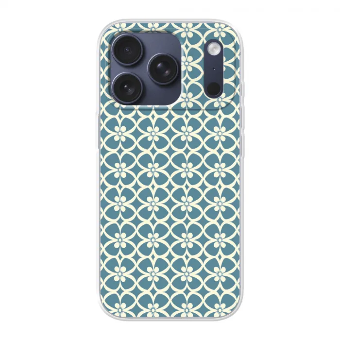 Patroon - Symmetrisch - Blauw Telefoonhoesje iPhone 17 Pro klein 878 -3d