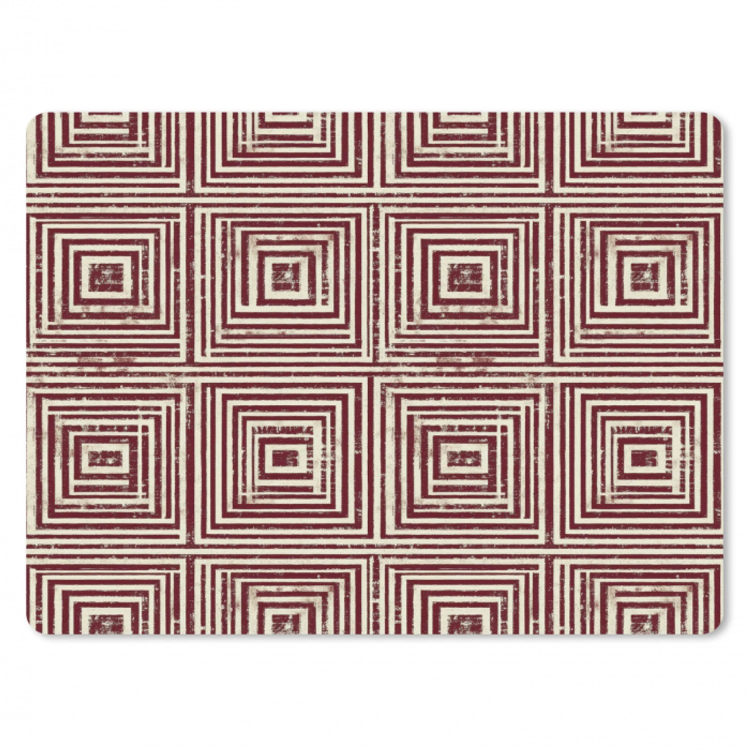 Geometrisch - Patroon - Rood muismat rubber klein 262 -3d