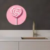 Snoep - Lolly - Hart- Roze KitchenYeah - Keuken - Wandcirkel Forex klein -sfeer1
