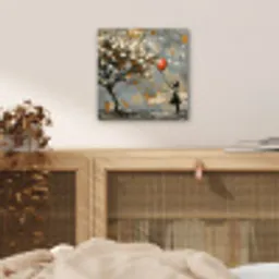 Boom - Graffiti - Banksy Style - Balloon Girl aluminium wit klein -sfeer3