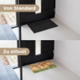 Pijltje - Eend - Natuur - Geel Deurmat klein -voor-na_DE