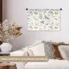 Birds - Flowers - Gray - Yellow Wandkleed katoen klein 269 -sfeer1