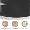 Kurkentrekker - Wijn - Zwart - Wit Akoestische PET Vilt - Rond klein -closeup_NL