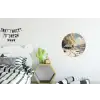 Winter - Sneeuw - Huis - Natuur Wandcirkel aluminium klein -kinderkamer