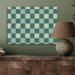Schaakbord - Klassiek - Groen PET vilt klein 837 -sfeer2