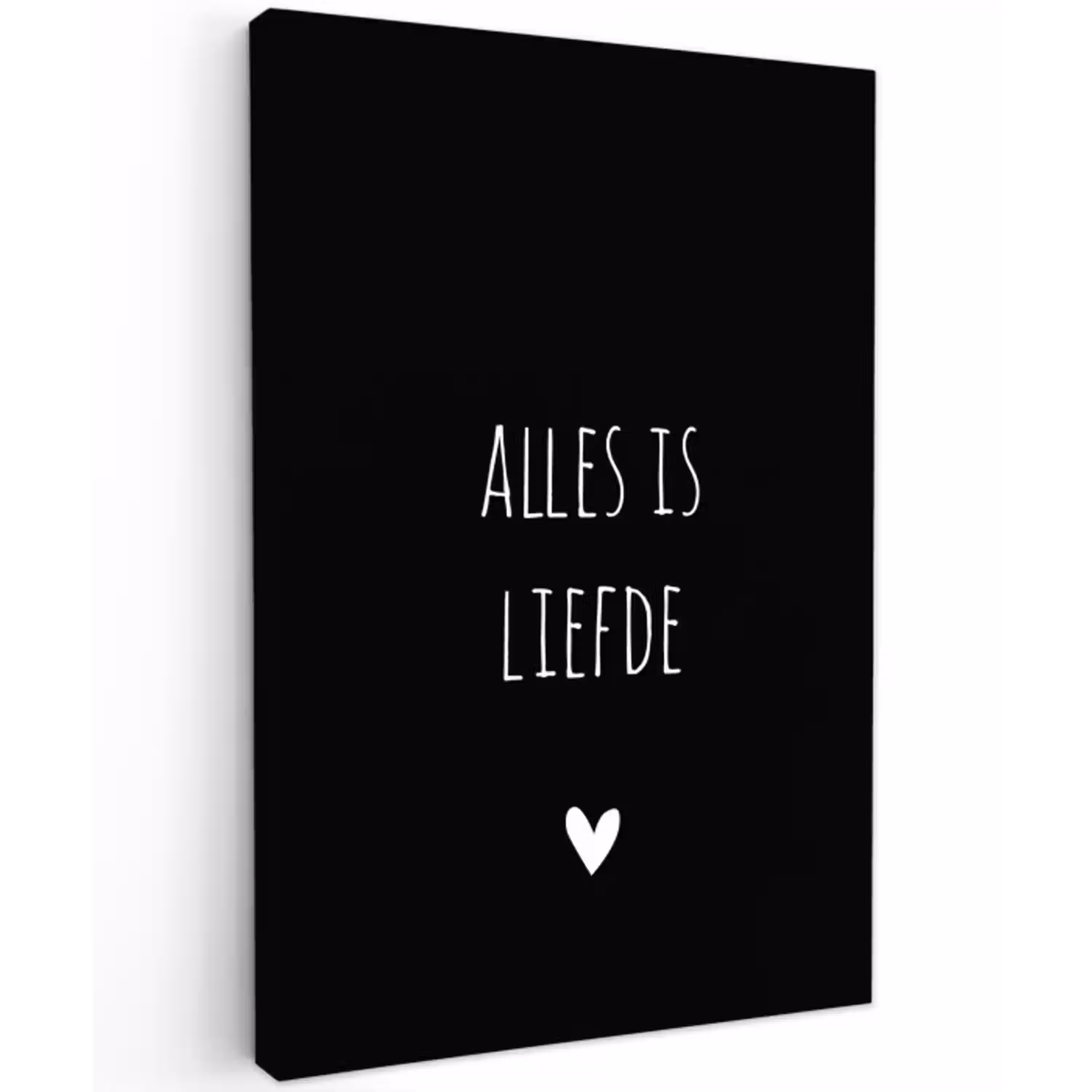 Spreuken - Alles is liefde - Quotes - Bløf Tuinposter op houten frame 2 cm dik klein -3d
