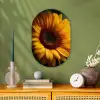 Geel - Zonnebloem - Zomers Wandcirkel Ovaal Forex klein -sfeer2