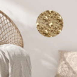 Druppels - Organisch - Goud Wandcirkel behangsticker klein 186 -sfeer4