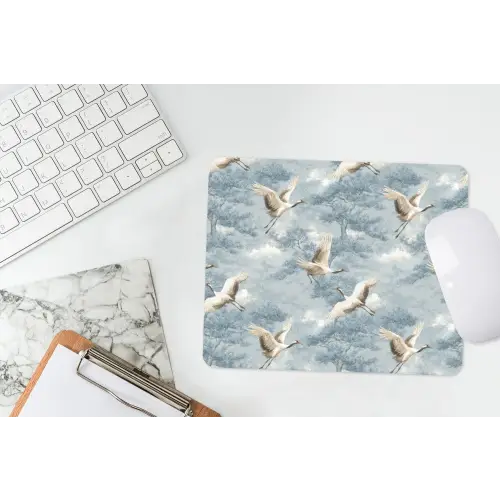 Wolken - Kraanvogels - Blauw muismat rubber klein 262 -witbureau