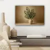 Vaas - Olijftakken - Bladeren - Beige canvas 2cm klein -sfeer6