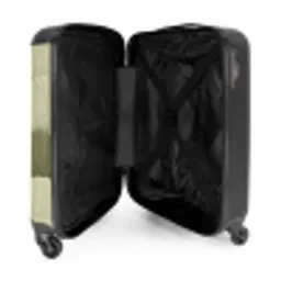 Bladeren - Structuur - Groen NBS - Handbagage koffer - Volwassenen Unisex middel -binnenkant