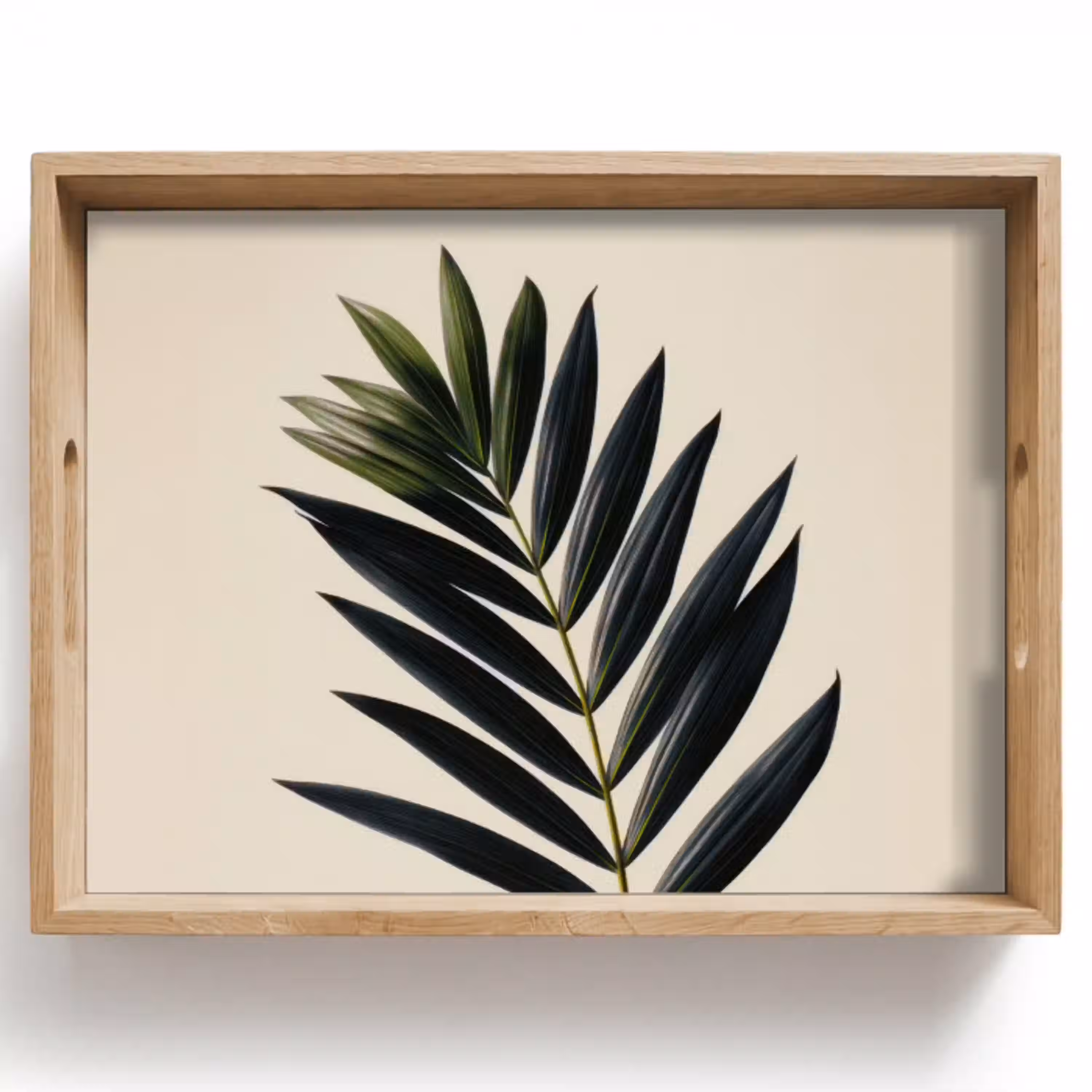 Palmblad - Donkere bladen - Subtiel Dienblad Rechthoek middel -z3d_shopping