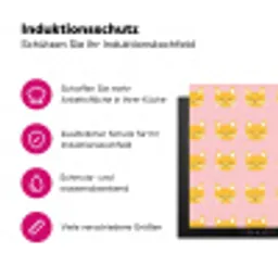 Katten - Patroon - Roze Inductie beschermer vinyl 3mm klein 276 -zzzzzzz-lf-ups