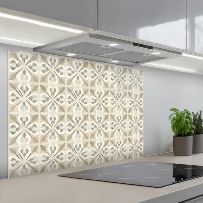 Spatscherm keuken - Tegel - Motief - Beige