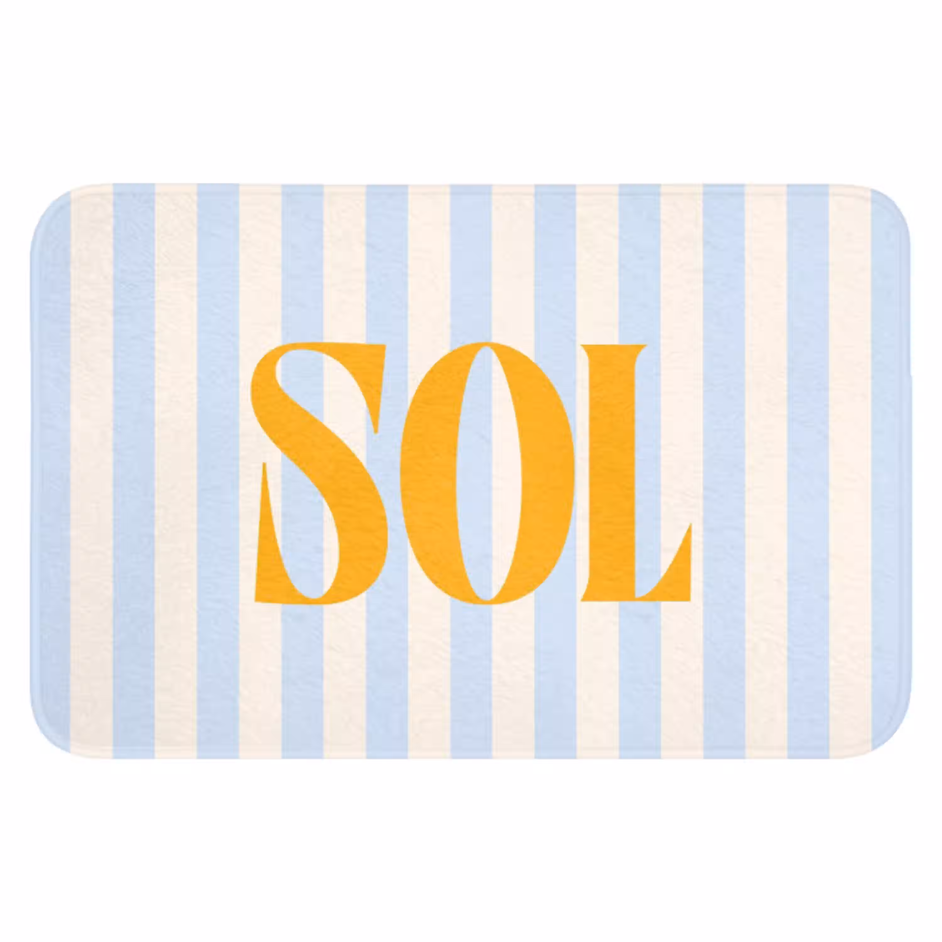 Oranje - Blauw - Strepen - Sol WCmat klein -3d