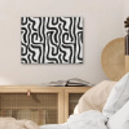 Modern - Lijnen - Zwart PET vilt klein 837 -sfeer3