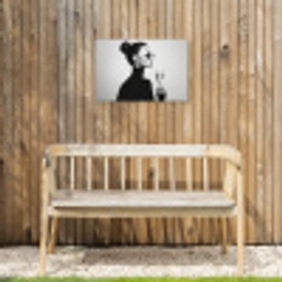 Vrouw - Champagne - Modern Tuinposter op houten frame 2 cm dik klein -sfeer4