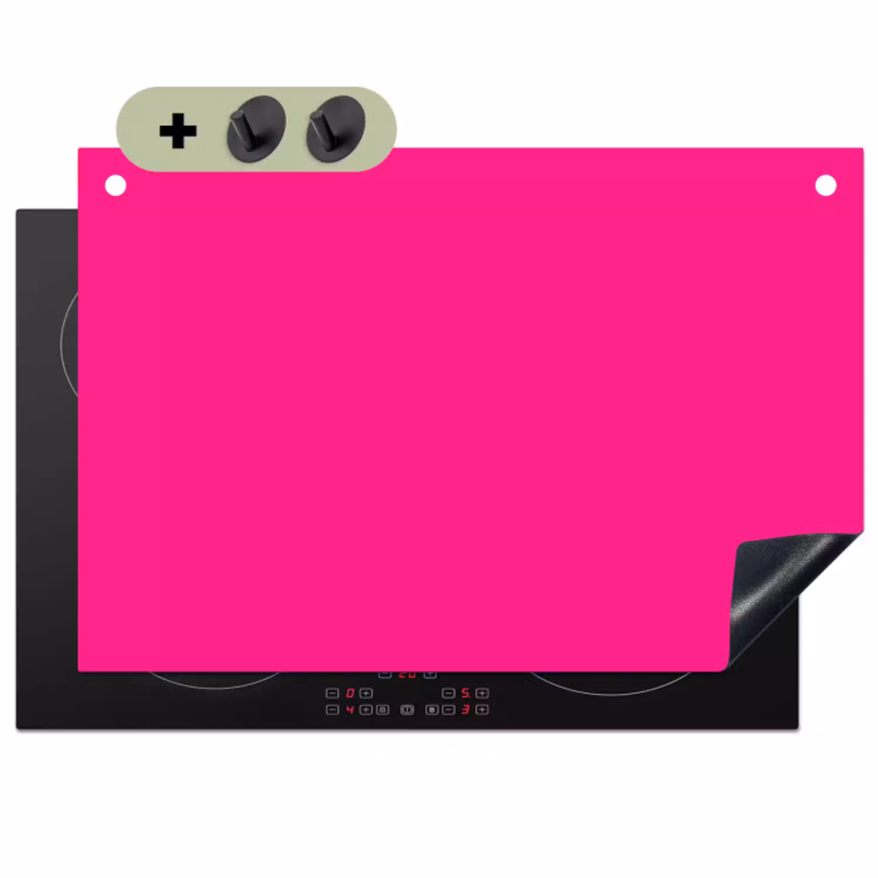 Hot - Fuchsia - Roze Inductie beschemer met haakjes klein 777 -3d