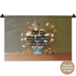 Bloem - Quote - Vintage - Art Wandkleed katoen klein -t3d_DE