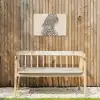 Lijnen - Abstract - Golvend - Zwart Tuinposter op houten frame 2 cm dik klein -sfeer4