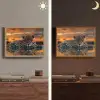 Natuur - Luipaard - Dier - Zonsondergang - Modern Light Box met batterij (Wandlamp) middel -sfeer3