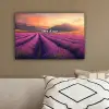 Lavendelveld - Quote - Zonsondergang canvas 2cm klein -sfeer3