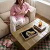 Cupcake - Eten - Goud - Zwart Dienblad Rechthoek middel -sfeer3