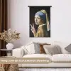 Meisje met de parel - Johannes Vermeer - Peace Wandkleed katoen klein -sfeer1