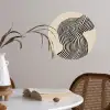Golvend - Lijnen - Abstract - Silhouet Wandcirkel behangsticker klein -sfeer3