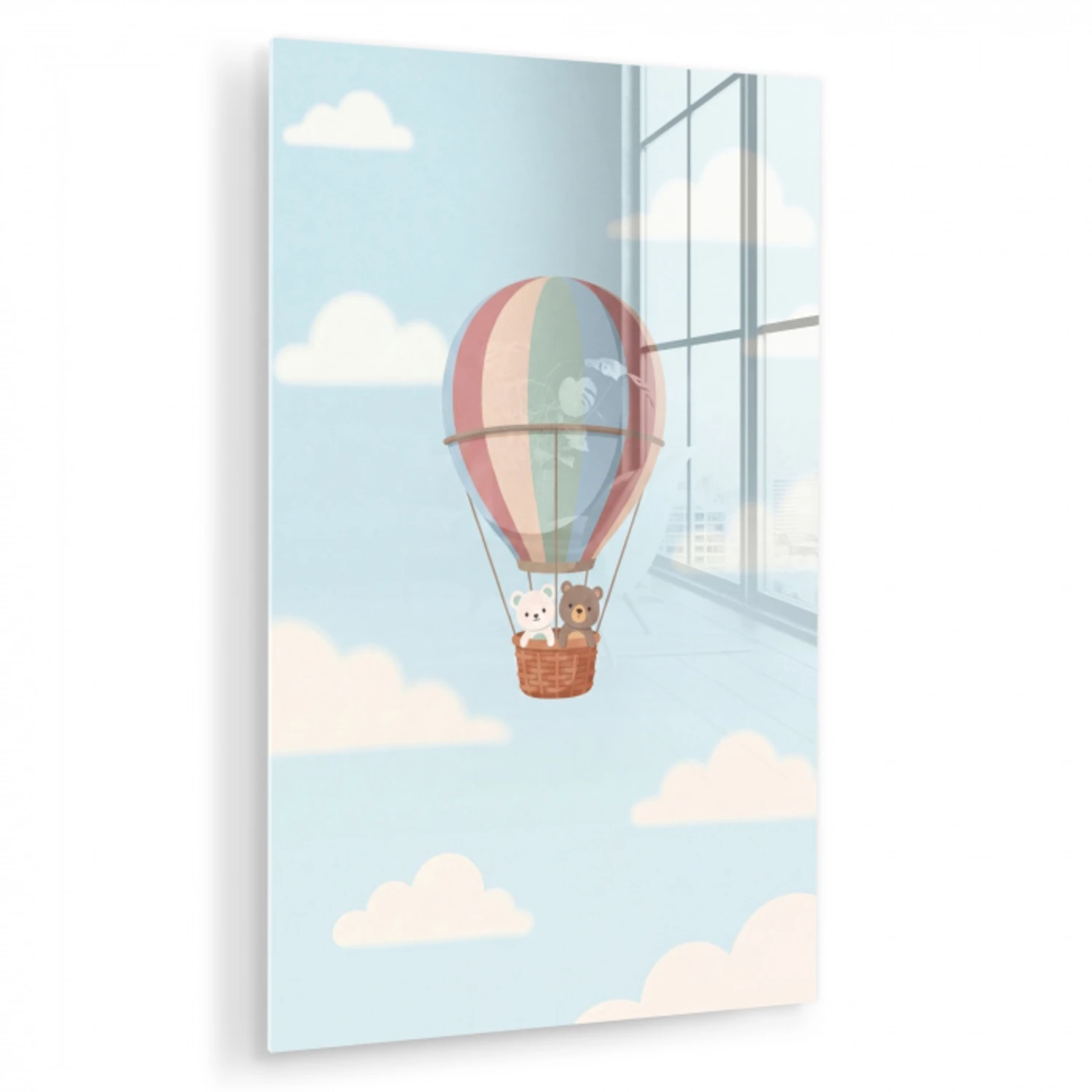 Luchtballon - Beren - Pastel plexiglas 5mm klein -zzzproduct_nieuw