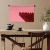 Dream - 3D - Rood - Roze Wandkleed katoen klein -sfeer6