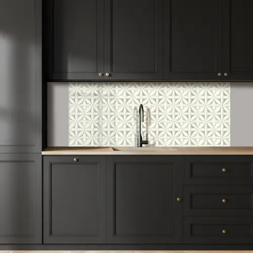 Abstract - Structuur - Grijs - Wit keuken achterwand 2 middel 871 -sfeer1