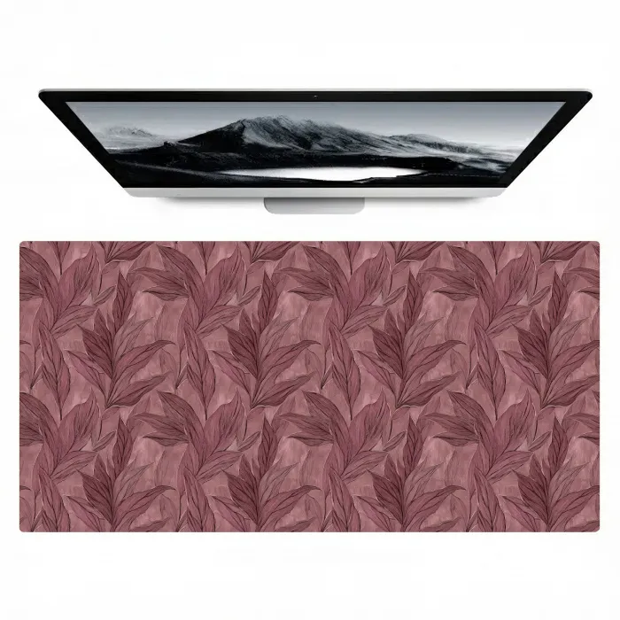 Bladeren - Patroon - Paars Muismat XXL klein 681 -zzz3d