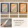 Minimalistisch - Bloemen - Bladeren - Roze Light Box met kabel (Wandlamp) klein -USP_lichtkleurNL