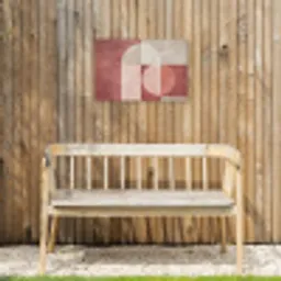 Figuren - Abstract - Roze Tuinposter op houten frame 2 cm dik klein -sfeer4