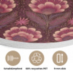 Bloemen - Waaier - Paars Akoestische PET Vilt - Rond klein 838 -closeup_DE