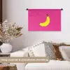Banaan - Geel - Fruit Wandkleed katoen klein -sfeer1