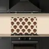 Schelpen - Bruin - Patroon keuken achterwand spatscherm klein -sfeer1