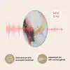 Rood - Abstract - Goud - Modern Akoestische PET Vilt - Rond klein -USP_NL