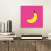 Banaan - Geel - Fruit aluminium wit klein -sfeer1