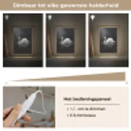 Zwaan - Water - Natuur - Realistisch - Wit Light Box met kabel (Kinderlampje) klein -USP_dimbaarNL